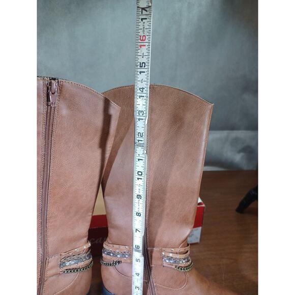 American Eagle Outfitter Women's Size 6 BROWN Biker Boots HIGHZIP Ankle Cuff - Picture 5 of 12